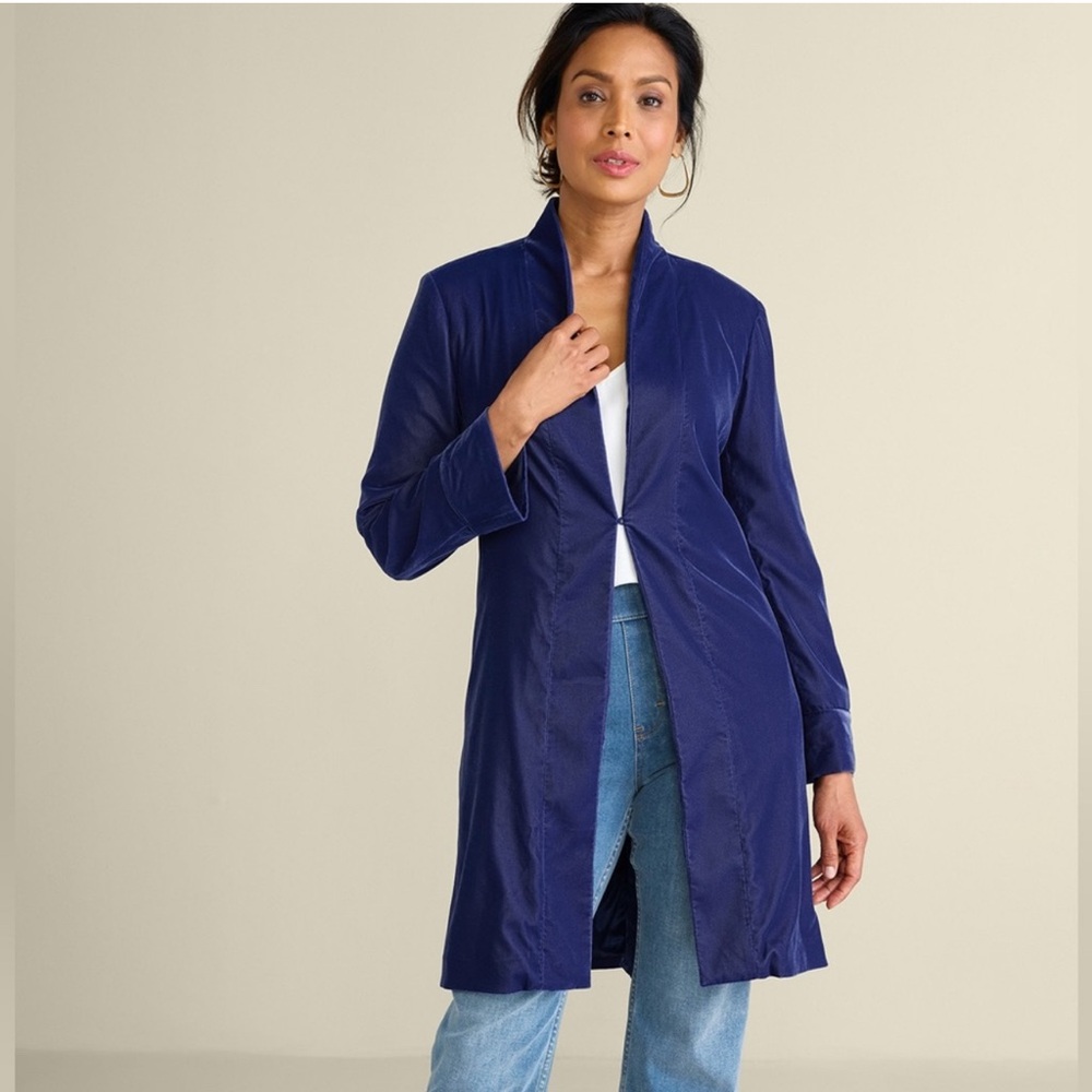 Soft Surroundings Navy Trench Coat